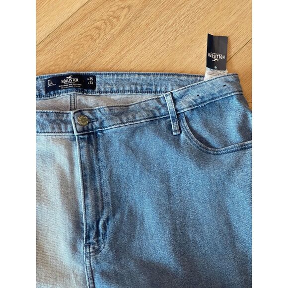 NWT Hollister ultra high rise jeans dad 35W/33L colorblock - Picture 4 of 5